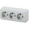 Эра Розетка 3х2P+E, 16А-250В, IP20, ОУ, Quadro, белый 2-206-01