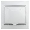 Эра Розетка Intro Plano 1-209-01 с заземлением 2P+E Schuko с крышкой штор., 16А-250В, IP20, скрытой установки, IP44, Б0048033