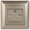 Эра Розетка Intro Solo 4-303-04 информационная RJ45, СУ, шампань Б0043385