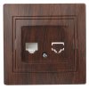 Эра Розетка Intro Plano 1-303-10 информационная RJ45, IP20, СУ, венге Б0030088