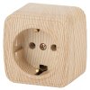 Эра Розетка 2P+E Schuko, 16А-250В, IP20, ОУ, Polo, сосна (16/320/3840) Б0036108