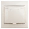 Эра Розетка 2P+E Schuko с крышкой, 16А-250В, IP20, СУ, Plano, слоновая кость (10/100/1500) Б0027612