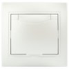 Эра Розетка Intro Plano с заземлением 2P+E Schuko с крышкой, 16А-250В, IP20, СУ, перламутр 1-203-06