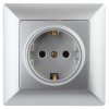 Эра Розетка Intro Solo  с заземлением 2P+E Schuko, 16А-250В, IP20, СУ, алюминий 4-202-03