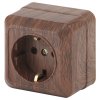 Эра Розетка Intro Quadro 2-202-10 с заземлением 2P+E Schuko, 16А-250В, IP20, ОУ, венге Б0053787