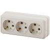 Эра Розетка 3х2P+E, 16А-250В, IP20, ОУ, Quadro, сл.кость 2-206-02