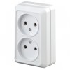 Эра Розетка 2х2P, 16А-250В, ОУ, б.м.п., Quadro, белый Б0038871