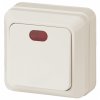 Эра Выключатель Intro Quadro 2-102-02 одноклавишный с подсветкой, 10А-250В, IP20, ОУ, слоновая кость Б0053743