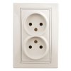 Эра Розетка 2х2P, 16А-250В, IP20, СУ, Plano, сл.кость (10/100/1500) Б0027614