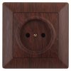 Эра Розетка 2P, 16А-250В, СУ, Solo, венге Б0043310