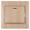 Эра Выключатель Intro Plano 1-102-11 одноклавишный с подсветкой, 10А-250В, IP20, СУ, сосна Б0053740