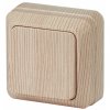 Эра Выключатель Intro Quadro 2-101-11 одноклавишный 10А-250В, IP20, ОУ, сосна Б0053739
