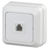 Эра Розетка телефонная RJ11, IP20, ОУ, Quadro, белый Б0027661