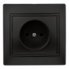 Эра Розетка 2P, 16А-250В, IP20, СУ, Plano, антрацит (10/200/2400) Б0044566