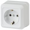 Эра Розетка Intro Quadro 2-202-01 с заземлением 2P+E Schuko, 16А-250В, IP20, ОУ, белый Б0053783