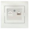 Эра Розетка Intro Plano 1-303-06 информационная RJ45, IP20, СУ, перламутр Б0053987