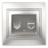 Эра Розетка Intro Plano 1-303-03 информационная RJ45, IP20, СУ, алюминий Б0030086