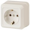 Эра Розетка Intro Quadro 2-202-02 с заземлением 2P+E Schuko, 16А-250В, IP20, ОУ, слоновая кость Б0053785