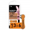 Эра Duracell ZA13-6BL (60/600/54000) Элемент питания для слуховых аппаратов (воздушно-цинковый) Б0039180