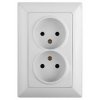 Эра Розетка 2х2P, 16А-250В, СУ, Solo, белый Б0043326
