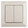 Эра Выключатель двойной, 10А-250В, СУ, Solo, сл.кость Б0043285