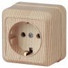 Эра Розетка 2P+E Schuko, 16А-250В, IP20, ОУ, Quadro, сосна Б0027651