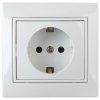 Эра Розетка Intro Plano 1Э-202-01 с заземлением 2P+E Schuko, 16А-250В, IP20, СУ, без лапок, белый Б0053952