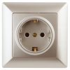 Эра Розетка Intro Solo  с заземлением 2P+E Schuko, 16А-250В, IP20, СУ, шампань 4-202-04