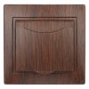 Эра Розетка 2P+E Schuko с крышкой, 16А-250В, IP20, СУ, Plano, венге (10/100/1500) 1-203-10