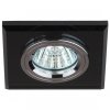 Эра Светильник DK8 CH/BK декор стекло квадрат MR16,12V/220V, 50W, хром/черный C0043792