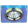 Эра Светильник DK8 CH/PR декор стекло квадрат MR16,12V/220V, 50W, хром/перламутр C0043790