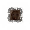 Эра Розетка 2P+E Schuko, 16АХ-250В, без м.лапок, Эра12, бронза Б0019308
