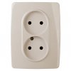 Эра Розетка 2X2P, 16А-250В, б.л., Эра12, слоновая кость Б0038811