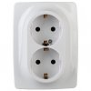 Эра Розетка 2X2P+E Schuko, 16АХ-250В, Эра12, белый Б0031228