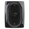 Эра Розетка 2X2P+E Schuko, 16АХ-250В, Эра12, чёрный Б0031233