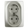 Эра Розетка 2X2P+E Schuko, 16АХ-250В, Эра12, перламутр Б0031237
