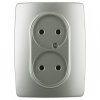 Эра Розетка 2X2P, 16АХ-250В, Эра12, перламутр Б0031247
