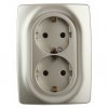 Эра Розетка 2X2P+E Schuko со шторками, 16АХ-250В, Эра12, белый Б0036445