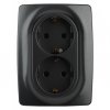 Эра Розетка 2X2P+E Schuko со шторками, 16АХ-250В, Эра12, белый Б0036446