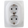 Эра Розетка 2X2P+E Schuko, 16АХ-250В, винт, Эра12, белый Б0029238