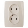 Эра Розетка 2X2P, 16АХ-250В, винт, Эра12, слоновая кость Б0031249