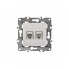 Эра Розетка комбинированная RJ45+RJ11, Эра12, белый Б0018248