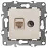 Эра Розетка комбинированная RJ45+TV, Эра12, слоновая кость Б0027442
