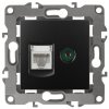 Эра Розетка комбинированная RJ45+TV, Эра12, антрацит Б0027445