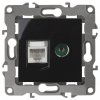 Эра Розетка комбинированная RJ45+TV, Эра12, чёрный Б0027446