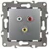 Эра Розетка RCA, Эра12, алюминий Б0027473