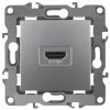 Эра Розетка HDMI, Эра12, алюминий Б0027483