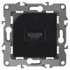 Эра Розетка HDMI, Эра12, чёрный Б0027486