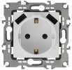 Эра Розетка 2P+E 16A-250В, штор. с 2xUSB 5В-3А, Эра12, белый Б0047840