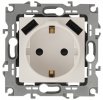 Эра Розетка 2P+E 16A-250В, штор. с 2xUSB 5В-3А, Эра12, слоновая кость Б0047841